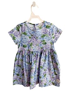 SMILING BUTTON  BLUE  FLORAL  DRESS