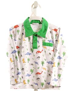 BABY BLISS  GREEN  PRINTED DESIGN KNIT LS SHIRT