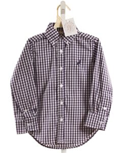 THE BEAUFORT BONNET COMPANY  BLUE  GINGHAM  DRESS SHIRT
