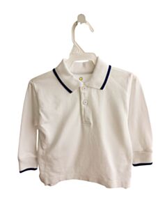 FLORENCE EISEMAN WHITE PIQUE KNIT LS SHIRT