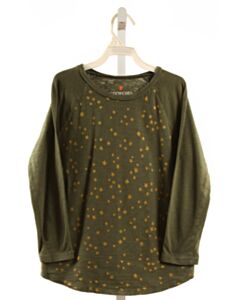 CREWCUTS  GREEN  PRINTED DESIGN KNIT LS SHIRT