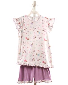 NO TAG  PURPLE KNIT  PRINTED DESIGN 2-PIECE OUTFIT