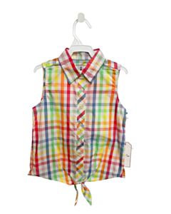 CPC  MULTI-COLOR  GINGHAM  SLEEVELESS SHIRT