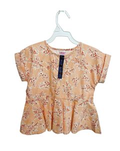 RICRAC & RUFFLES PINK FLORAL SHIRT-SS