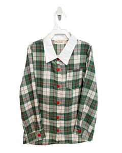 MARIE NICOLE GREEN PLAID DRESS SHIRT