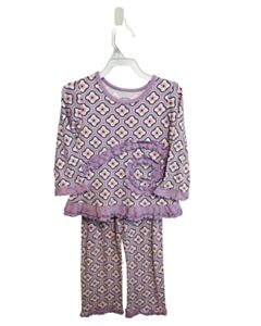 SARA'S PRINTS  LAVENDER  FLORAL  2-PIECE OUTFIT WITH RUFFLE