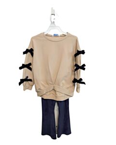 MAYORAL BLUE VELOUR 2-PIECE OUTFIT