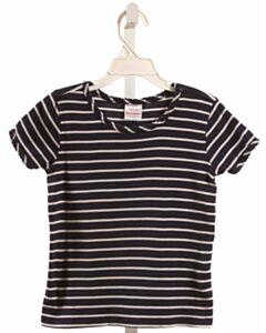 HANNA ANDERSSON  NAVY  STRIPED  KNIT SS SHIRT