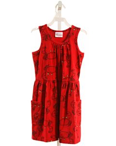 HANNA ANDERSSON  RED  PRINTED DESIGN KNIT DRESS
