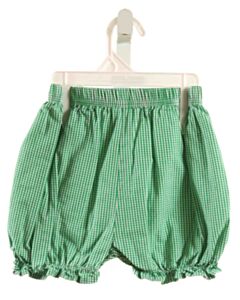JELLYBEANS  GREEN  GINGHAM  BLOOMERS