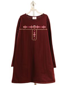 HANNA ANDERSSON  MAROON  FLORAL  KNIT DRESS