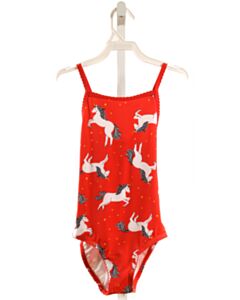 HANNA ANDERSSON  RED    1-PIECE SWIMSUIT WITH PICOT STITCHING
