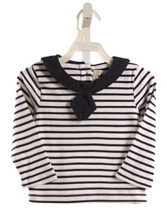 JOJO MAMAN BEBE NAVY STRIPED KNIT LS SHIRT