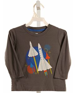 TEA GRAY PRINTED DESIGN KNIT LS SHIRT