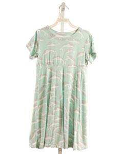 SWEET BAMBOO MINT PRINTED DESIGN KNIT DRESS