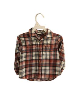 TEA RED FLANNEL PLAID DRESS SHIRT