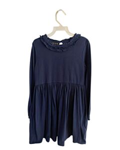 MINI BODEN BLUE KNIT DRESS WITH RUFFLE