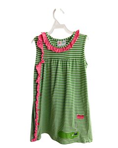 JELLYBEANS GREEN STRIPED KNIT DRESS