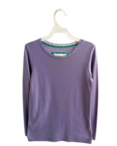 MINI BODEN PURPLE KNIT LS SHIRT WITH LACE TRIM