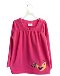 HANNA ANDERSSON  HOT PINK FLEECE  APPLIQUED KNIT LS SHIRT