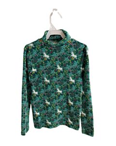 MINI BODEN GREEN FLORAL KNIT LS SHIRT