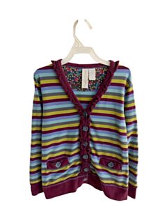 MATILDA JANE PURPLE STRIPED CARDIGAN WITH RUFFLE