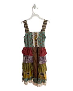 MUSTARD PIE  MULTI-COLOR  FLORAL  DRESS WITH EYELET TRIM