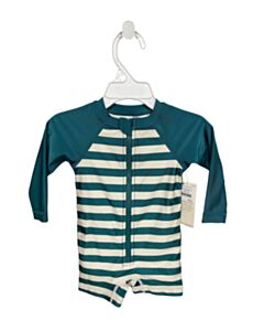 TEA GREEN STRIPED RASH GUARD
