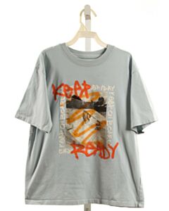 ZARA  LT BLUE  PRINTED DESIGN T-SHIRT