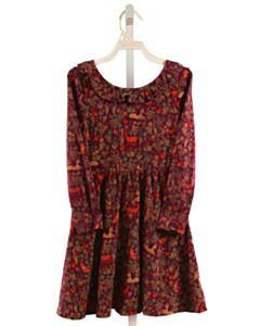 TEA PURPLE PRINTED DESIGN KNIT DRESS