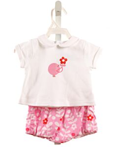 JACADI  PINK  FLORAL PRINTED DESIGN 2-PIECE OUTFIT
