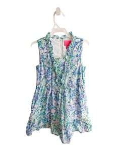 LILLY PULITZER  BLUE    DRESS WITH RUFFLE