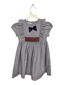 RACHEL RILEY BLUE POLKA DOT SMOCKED DRESS