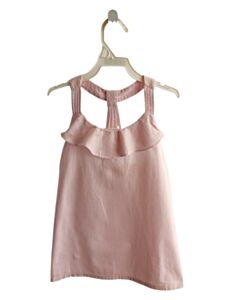 BELLA BLISS  PINK SEERSUCKER STRIPED  SLEEVELESS SHIRT