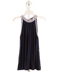 BELLA BLISS  NAVY  SLEEVELESS SHIRT
