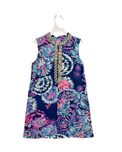 LILLY PULITZER  BLUE   PRINTED DESIGN KNIT DRESS