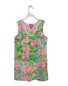 LILLY PULITZER  BLUE   PRINTED DESIGN KNIT DRESS
