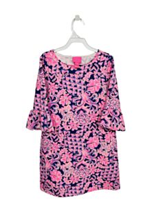 LILLY PULITZER  HOT PINK   PRINTED DESIGN KNIT DRESS