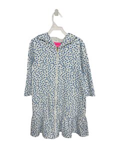 LILLY PULITZER  BLUE TERRY CLOTH POLKA DOT  COVER UP