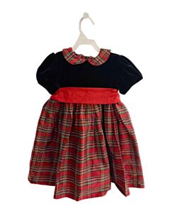 VIVE LA FETE RED VELVET PLAID PARTY DRESS