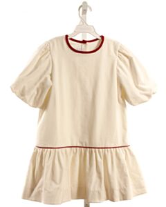 SET PROPER WHITE VELVET DRESS WITH BUBBLE HEM