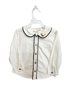 HANNAH KATE WHITE CORDUROY DRESS SHIRT