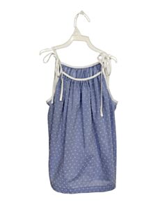 HANNAH KATE CHAMBRAY SWISS DOT SLEEVELESS SHIRT