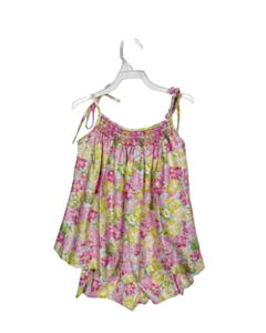 ALICE KATHLEEN  PINK  FLORAL SMOCKED 2-PIECE OUTFIT