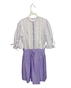 AUBAMA BOUTIQUE  PURPLE    PARTY DRESS WITH LACE TRIM