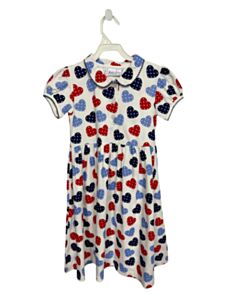RACHEL RILEY  BLUE  POLKA DOT  KNIT DRESS WITH PICOT STITCHING