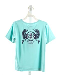 BLUE QUAIL  AQUA  PRINTED DESIGN PERFORMANCE T-SHIRT