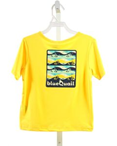 BLUE QUAIL YELLOW PRINTED DESIGN PERFORMANCE T-SHIRT
