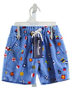 BLUE QUAIL BLUE SWIM TRUNKS