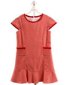 FLORENCE EISEMAN RED HOUNDSTOOTH DRESS